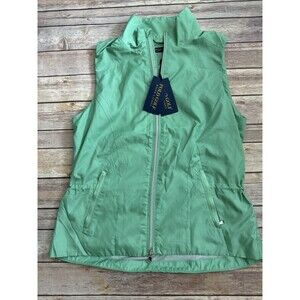 $125 NEW Polo Golf Ralph Lauren Full Zip Waterproof Green Vest Medium Womens